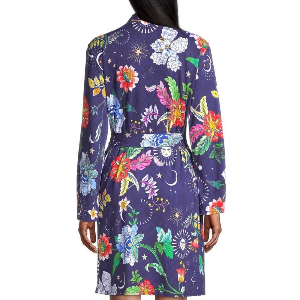 Johnny Was Pajamas Lounge Aurora Borealis Sleepwear Robe Orbit Purple XL NEW - Picture 5 of 8